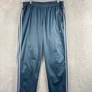 Adidas Swishy Track Pants Mens Large Gray Basketball Trefoil Run Hike Outdoor.